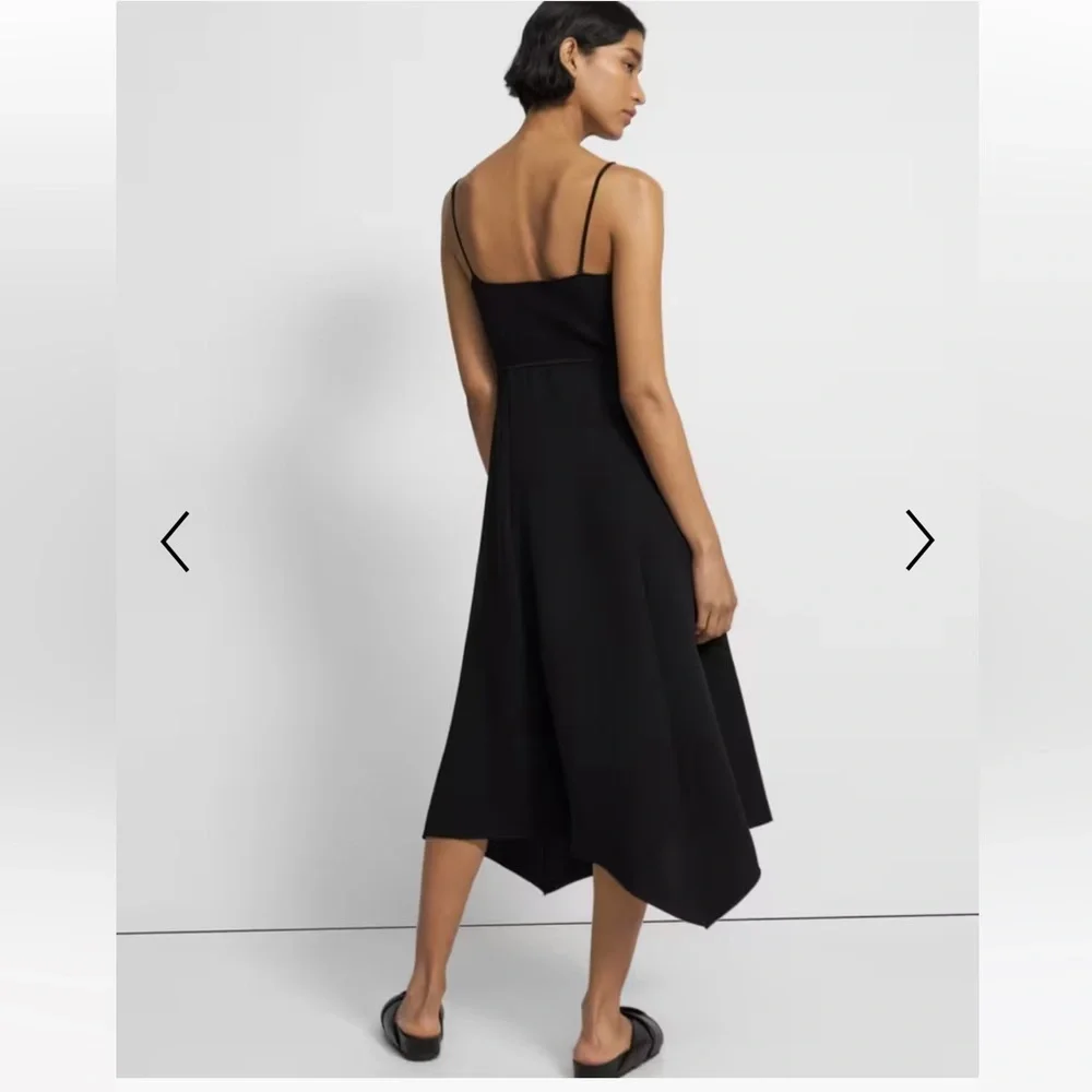 Theory Flared Slip Dress in Crepe - NEW - Picture 6 of 10